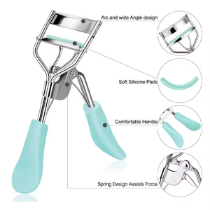 SUBHAN INTERNATIONAL Mini Eyelash Curler Lightweight Stainless Steel Manual Easy Application <b>No</b> <b>Pinch</b> Seamless Curling - Product Image 3