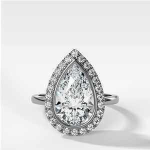 Bague de fiançailles solitaire en or massif 14 carats avec diamant IGI 5 carats, taille poire, cultivé en laboratoire, sertissage cathédrale, bijou de demande en mariage en forme de goutte d'eau - Product Image 3