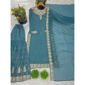 Hermoso conjunto de ropa de fiesta para mujer con parte superior y parte inferior elegante Dupatta incluida - Product Image 1