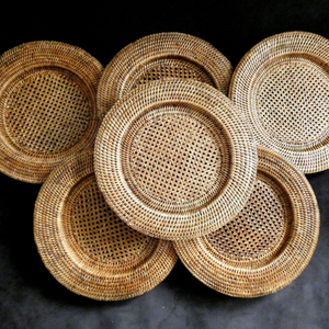 จานรองหวายงานฝีมือสำหรับโต๊ะอาหารสุดหรูและตกแต่งงานบูติก งานแต่งงาน โรงแรม ร้านอาหาร - Product Image 6