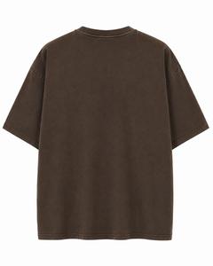 T-shirt en coton surdimensionné pour homme avec logo personnalisé, col rond, manches courtes, couleur unie, coupe décontractée, respirant, jersey, logo imprimé sur le devant - Product Image 3