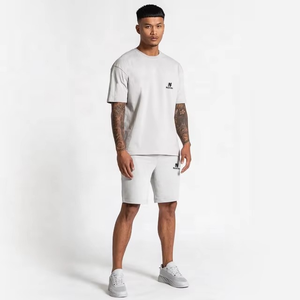 Conjunto de 2 Piezas para Hombre, Camiseta y Pantalones Cortos, Estilo Casual de Verano para Uso Diario, Traje de Algodón Transpirable para Estilo Hip Hop Urbano - Product Image 2