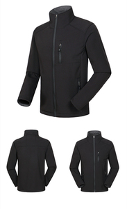High Quality Durable and Breathable for Active Outdoor Winter Zipper Hoody Design for Lightweight Custom Made Softshell <b>Jacket</b> - Product Image 2