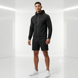 Conjunto Deportivo de Verano de 2 Piezas, Marca Personalizada OEM, Unisex, Transpirable, Ecológico, Tallas Grandes, Secado Rápido, Camiseta y Pantalones Cortos, Ropa Casual Urbana - Product Image 4