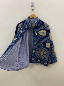 Chaqueta Tradicional de Arte Textil Bordada a Mano en Yute, TNT y Algodón, Estilo Suzani, Bohemia, Floral, Uzbeca, para Festivales y Bodas - Product Image 6