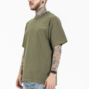 Camiseta Oversize Lisa Marrón para Hombre, Manga Corta, Cuello Redondo, Estilo Casual, Algodón Jersey - Product Image 4