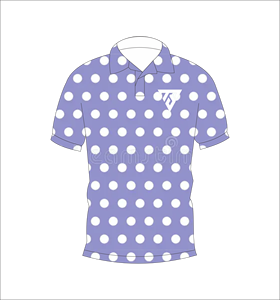 Camisa Polo Personalizada con Puntos Morados para Hombre |   Camiseta Polo de Manga Corta con Logotipo OEM Impreso |   Polo de Golf Informal Transpirable - Product Image 1