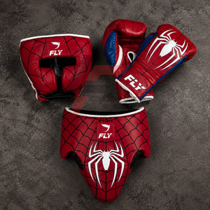 Ensemble de gants de boxe et de sparring personnalisés en cuir véritable, motif Spider-Man imprimé sur toute la surface, modèle le plus récent, vente chaude. - Product Image 1