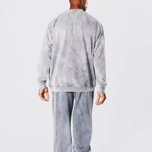 Sudaderas con Capucha de Alta Calidad al por Mayor, Lavadas con Ácido, Bordadas, 100% Algodón, Cuello Redondo, Forro Polar de Invierno, Transpirables y Ecológicas para Hombre - Product Image 6