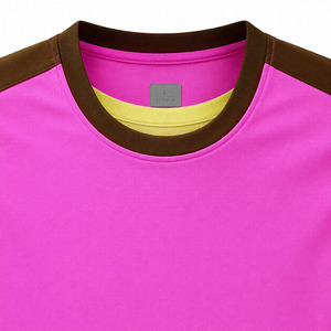 ชุดเสื้อฟุตบอลชาย กางเกงขาสั้น สีชมพู-น้ำตาล แบบซับลิเมชั่นสั่งทำพิเศษ ชุดฟุตบอลระบายเหงื่อ ทรงแอธเลติก สำหรับฤดูร้อน ผลิตจากโพลีเอสเตอร์ 100% - Product Image 3