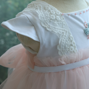 Conjunto de mameluco hecho a mano para recién nacido, 2 piezas, ropa para bebés, niñas pequeñas, mono, Top, corto y sombrero, bordado a mano blanco, Irina - Product Image 4