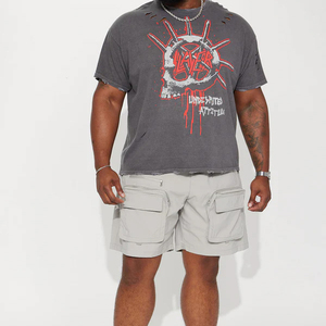 Shorts New Custom Used 6 Pocket Cargo Shorts Men Loose <b>Work</b> Casual Short Pants Plus Size - Product Image 6