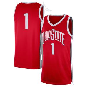 Transpirable de alta calidad por encargo Ohio State Buckeyes Limited Venta al por mayor Sublimado Baloncesto Jersey - Scarlet - Product Image 1
