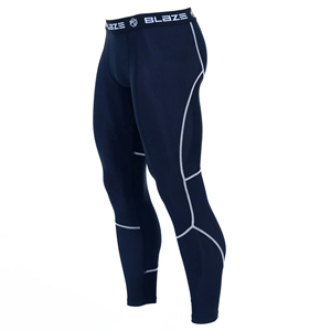 Leggings de Compresión Blaze para Hombre, Largos, de Color Sólido, con Cintura Elástica de Spandex y Nailon - Product Image 3