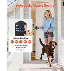 Maniglia per Serratura Elettronica Senza Chiave Personalizzabile con Blocco Automatico e Tastierino Codificato dall'Utente per Porte in Legno - Product Image 4