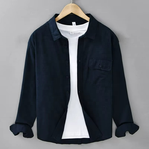 Chemise Homme en Coton et Lin à Manches Longues, Style Vintage, Boutonnage Simple, Tissée, Simple et Polyvalente, Quotidienne, Décontractée, Printemps, Respirante - Product Image 4