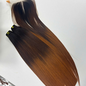 Cabello Virgen Vietnamita Liso con Puntas Marrones, Cabello Humano de Lujo, Super Double Draw, Envío Rápido desde Fábrica, Super Draw - Product Image 3
