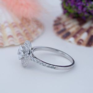 Elegante Anillo de Plata de Ley 925 con Moissanita de Alta Calidad para Mujer, Anillo de Diamantes de Lujo - Product Image 2