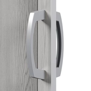 Portes accordéon pliantes grises de 48 pouces à double paroi, robustes et durables, avec système de contrôle d'accès - Product Image 2