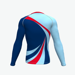 OEM Unisex Men's Long Sleeve MMA Rashguard Sports Shirt Custom Logo Polyester Sublimation Blank <b>Surf</b> Compression Adult Size - Product Image 5