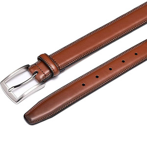 Ceinture légère en cuir de vachette avec logo personnalisé, boucle en acier, réglable, haute résistance, écologique, pour homme, OEM - Product Image 5