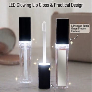Lip <b>Gloss</b> Cosmetic LED Lights 9ml Plastic Screw Cap Screen Printing Customized Color OEM HY21/HY33/HY36 Taiwan 18.5mm Diameter - Product Image 1