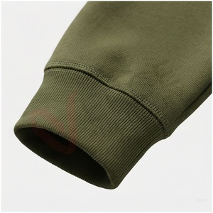 Conjunto Deportivo con Capucha para Hombre, Color Verde Oliva, Manga Larga, Color Sólido, Casual, Transpirable, Corte Regular, para Otoño, con Bolsillos con Cordón - Product Image 6