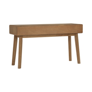 Mid Century Minimalist Modern Solid Wood <b>Console</b> <b>Table</b> with 2 Drawers Curved Edge Design Entryway <b>Table</b> - Product Image 4