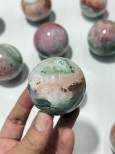 Esfera de Jaspe Unicornio, Cristal Curativo Natural, Bola de Piedra Preciosa Pulida, Venta al por Mayor - Product Image 2