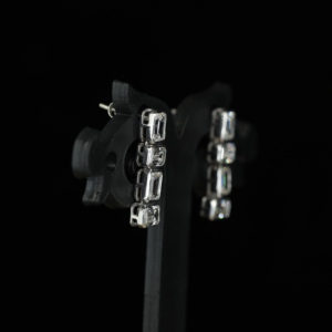 VVS D Color Moissanite <b>Stud</b> Earrings with Claw Setting Freshwater Pearl 18k Gold Plated Over <b>Silver</b> for Women Party Occasion - Product Image 4