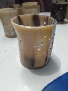 Natural Horn Votive Candle Holder Burnt Beeswax Tea Light Cup Decorative <b>Wall</b> <b>Sconce</b> for Home Party Decor - Product Image 1