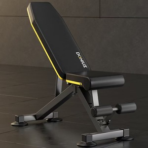 Adjustable Foldable Ab <b>Bench</b> Sit Up Board Workout Rack With Resistance Bands For Home Gym - Product Image 5