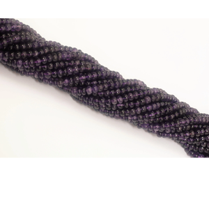 Perles d'améthyste naturelle AAA, forme ronde, lisses, 13 pouces, 4-5 mm, perles de pierres précieuses d'améthyste naturelle, fabrication de bijoux artisanaux. - Product Image 5