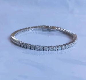 Moissanite Charm <b>Bracelet</b> Sterling Silver White Gold Plated Luxury Sparkling Women's Party Wedding Anniversary Gift Third Party - Product Image 1