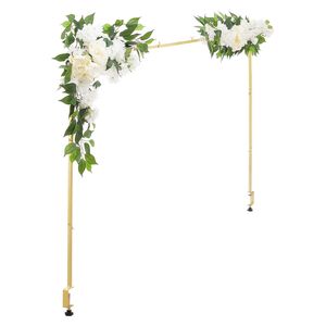 Supports de table réglables pour centres de table de mariage, longueur de 28 à 98 pouces, hauteur de 13 à 42 pouces, avec pinces et accessoires floraux - Product Image 1