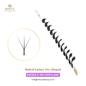 ขนตาไฮบริดแบบสำเร็จรูป Double 3-DW (WW) DIY Lash MACY BEAUTY KOREA ขนตาปลอมพรีเมียม ขายส่ง รับสั่งทำ - Product Image 3