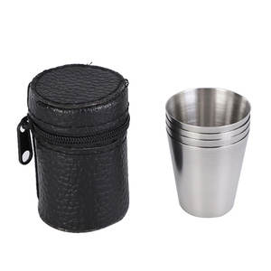 Funda de Cuero para Vasos de Chupito Imra Impex, Portátil, para Viajes, Whisky, Vodka, Vino, Camping, Color Personalizado - Product Image 1