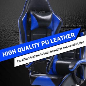 Sedia da Gaming Ergonomica in Pelle PU con Altezza Regolabile e Ruote per Casa, Ufficio o Videogiochi - Product Image 2