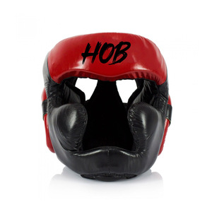 HOB Boxing Head Guard PU Leather Red Protective Headgear for Adults Unisex Sports Equipment - Product Image 5