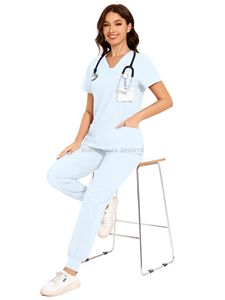 Conjunto de Uniforme Médico para Hombre, Ropa de Trabajo Elástica para Enfermeros - Product Image 6