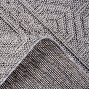 Collezione LOOM and LUXE Tappeto per interni/esterni 5X7 Design geometrico bianco - Product Image 6