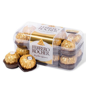Paquete de bombones de lujo Ferrero Rocher con papel dorado, envueltos individualmente para exportación. - Product Image 4