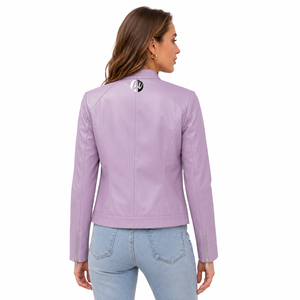 high quality <b>woman</b> leather <b>jacket</b> offering sleek design comfortable fit and reliable warmth for everyday fashion and outdoor use - Product Image 3