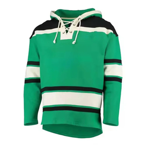 NOUVEAU 2025 – Sweat à capuche de hockey en tissu sergé brodé de haute qualité, personnalisé, en polaire pour l'hiver, avec lacets - Product Image 2