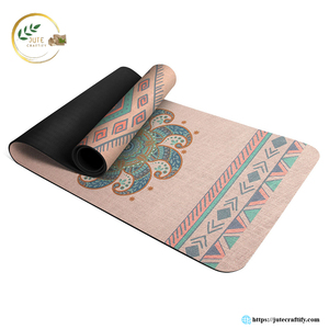 Tapete de Yoga de Yute Premium – Tapete de Ejercicio de Fibra Natural Resistente para el Hogar, Gimnasio, Estudio y Prácticas de Bienestar - Product Image 2