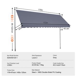 Toldo Retráctil para Patio Sunsetter de 178 x 47 Pulgadas, con Manivela Manual, para Exteriores, con Lona Revestida - Product Image 3