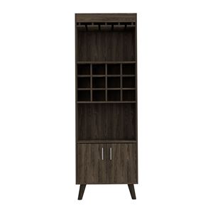 Mobile bar in noce scuro con 1 cassetto e 2 ripiani - Product Image 4