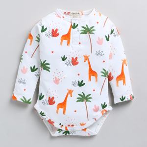 Qualité supérieure Dora la girafe imprimé bio bambou élasthanne body à manches longues pour bébé sous-vêtements bio pour bébé - Product Image 2