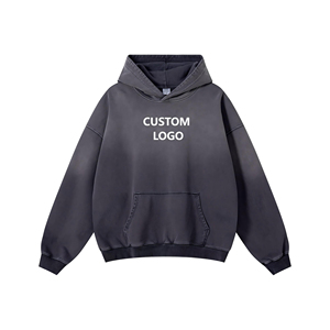 Wholesale Customizable 100% Cotton for Streetwear Oversized Heavyweight <b>Vintage</b> Fleece Washed <b>Jumper</b> No Drawstring Sun - Product Image 1