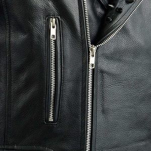 Chaqueta de Cuero Auténtico con Flecos para Mujer, Diseño Moderno, Venta al Por Mayor, Chaqueta de Cuero Negra con Tachuelas para Mujer - Product Image 6